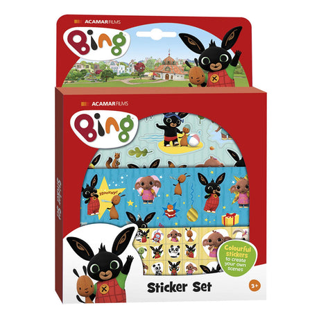 Bambolino Bing Sticker, 3 Sticker Blieder mat Spillhannergrond, kreativ Spillsaachen - vun 3 Joer - Spillsaachen