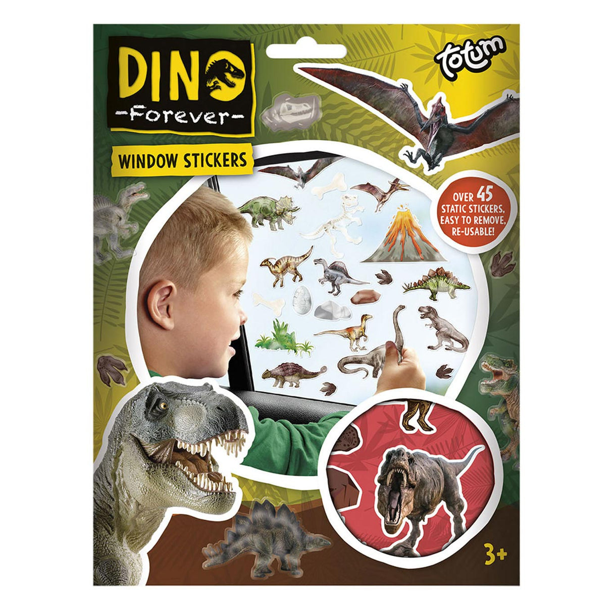 Totum Dino Forever - Pegatizas de ventana