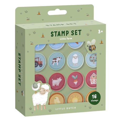 Little Dutch little farm totum stämpel set 12 stycken med bläck | 3 stycken
