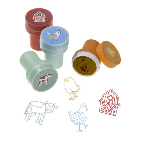 Little Dutch little farm totum stämpel set 12 stycken med bläck | 3 stycken