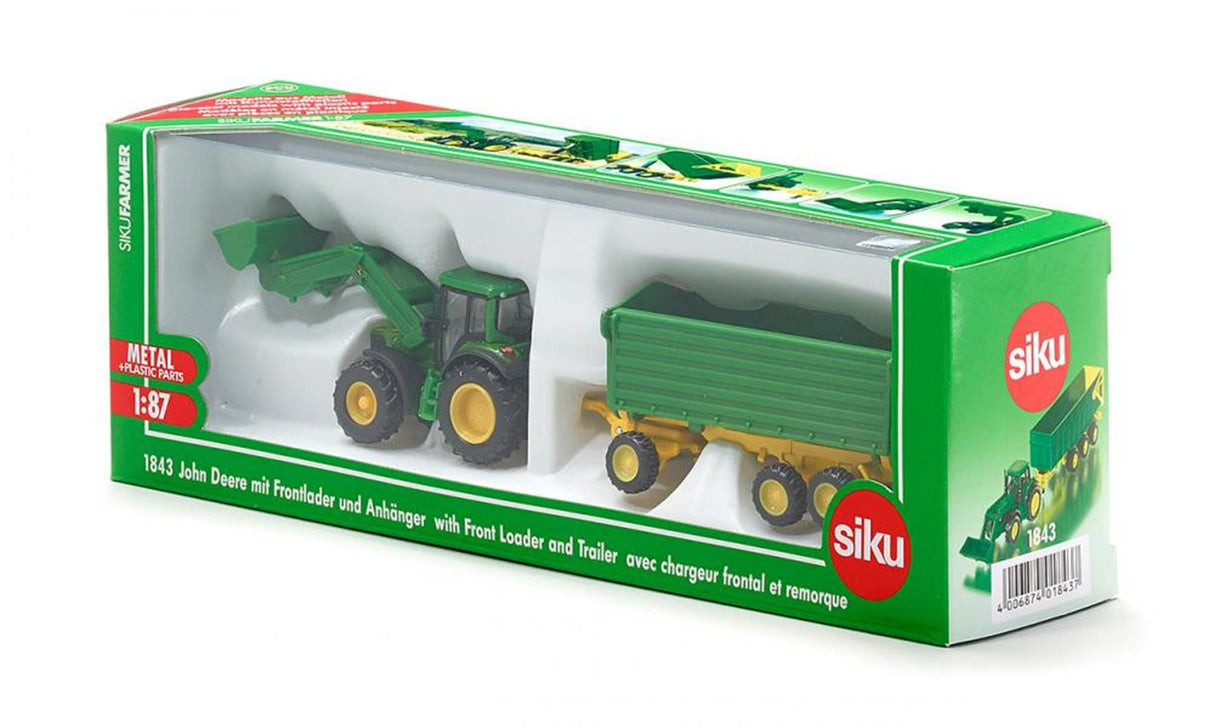 Siku 1843 John Deere mat Trailer 1:87
