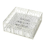 Boltze home napkin holder metal white