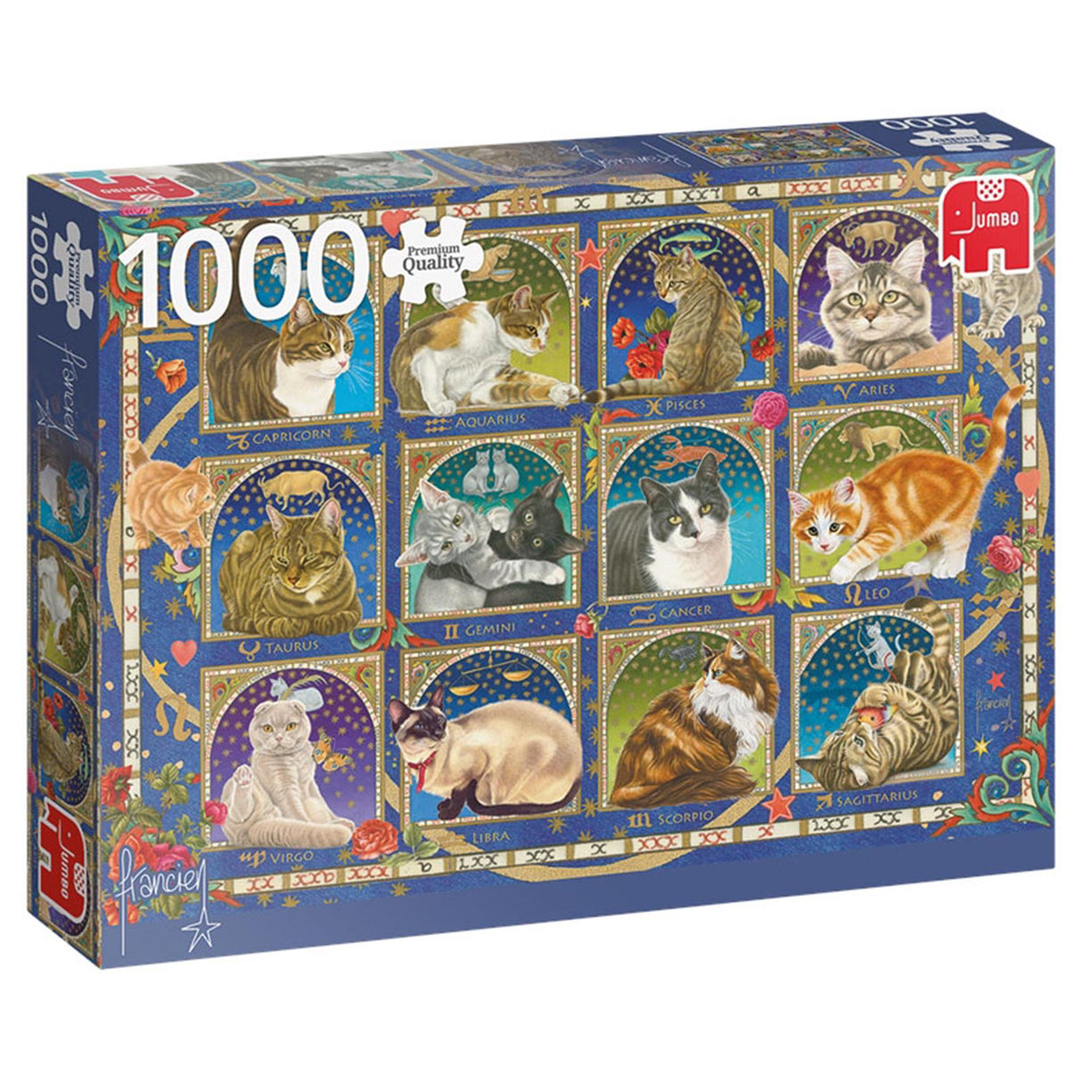 Jumbo puzzle horoscope - cats 1000pcs