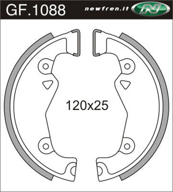 NewFren Brake Segment Set GF1088 120mm litet nav