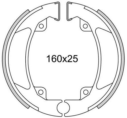 Segment brzdového segmentu Newfren GF1136 Florett-80 (160*25 mm)