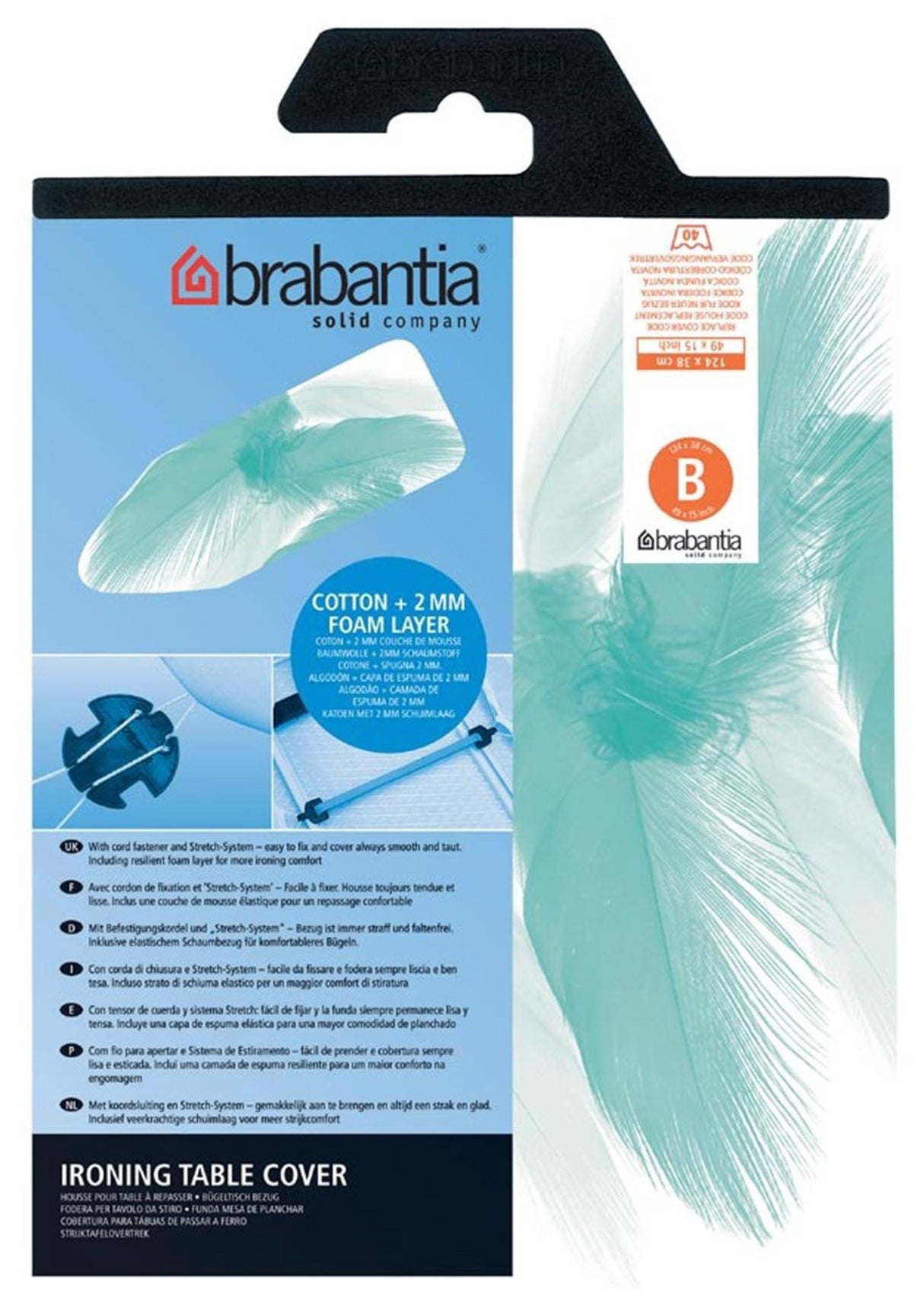 Povlak na žehlící prkno Brabantia 124x38 cm pestré barvy zaslaný
