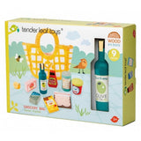 Tender Toys Tender Toys Houten Boodschappen + Canvas Tas