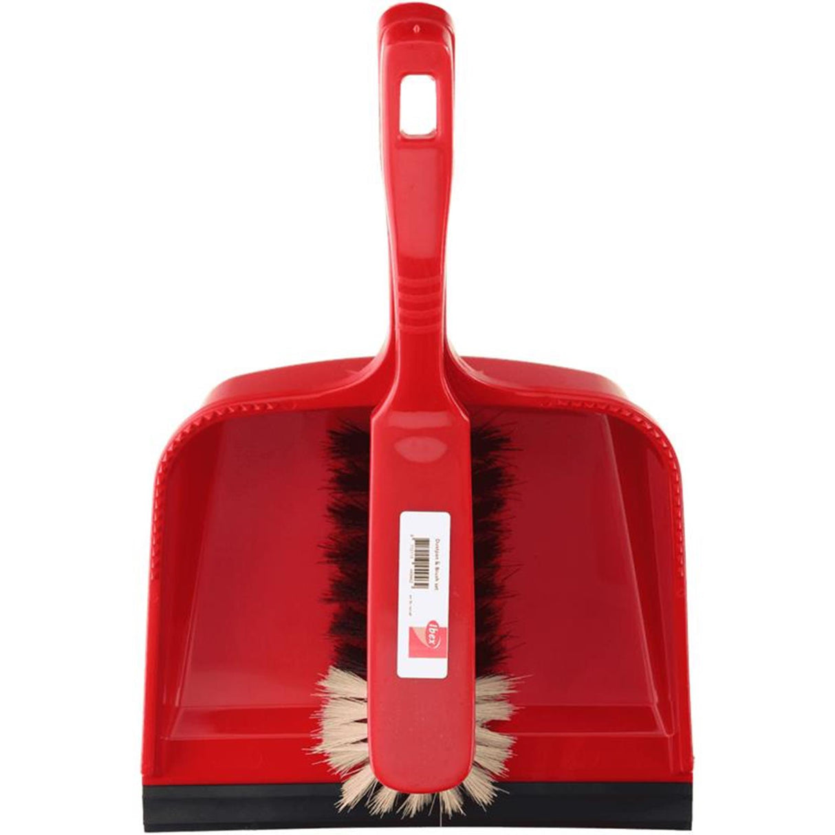 Plastic dustpan and dustpan 22cm red