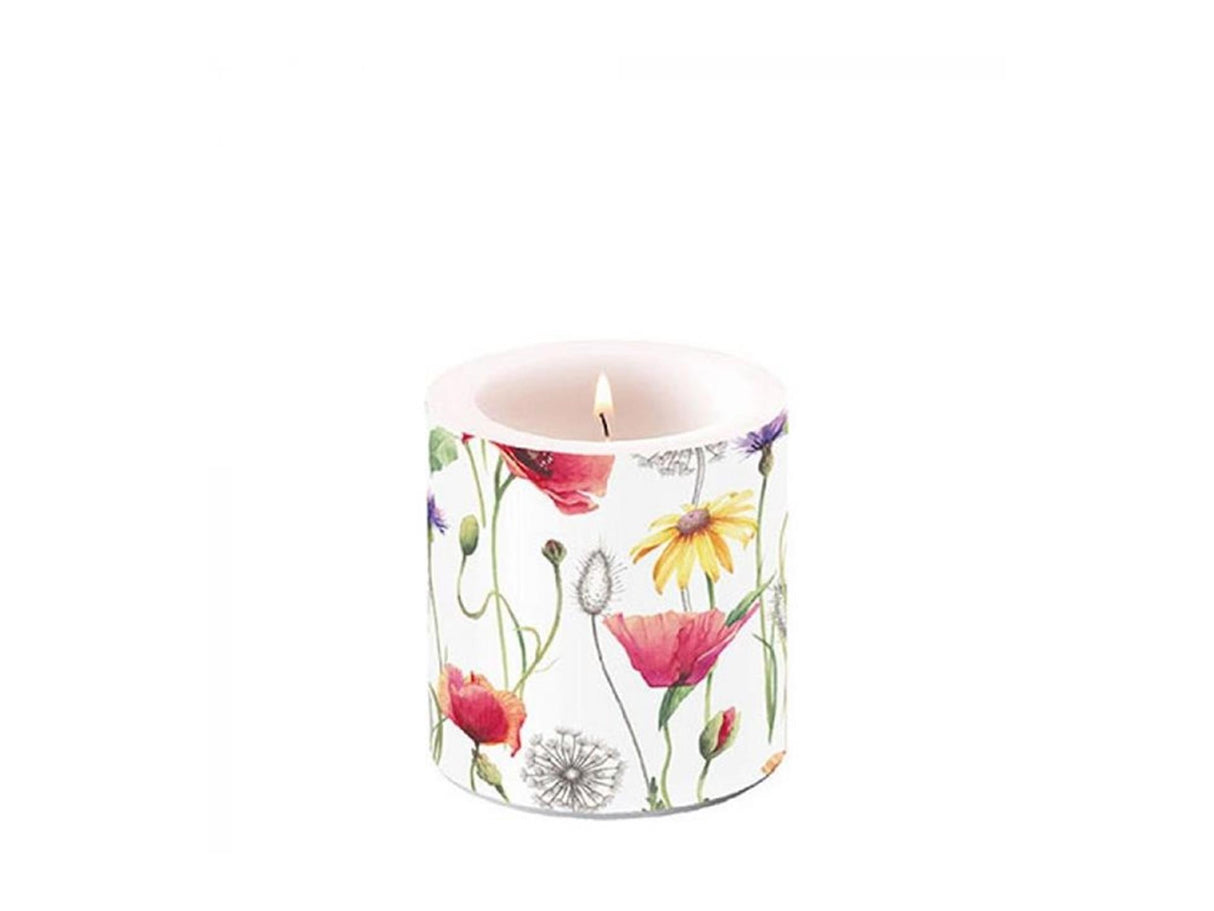 Ambiente candle small poppy meadow