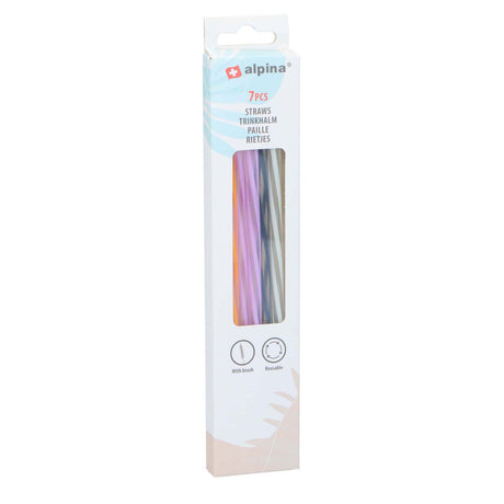 Alpina Straws with Brush, 7-piece