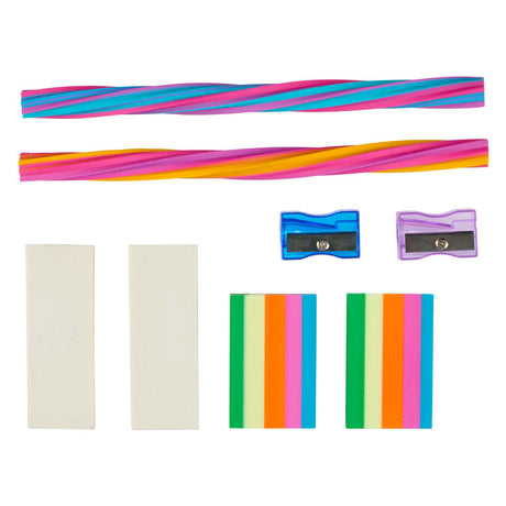 Eddy Toys eraser and pencil sharpener set, 8-piece.
