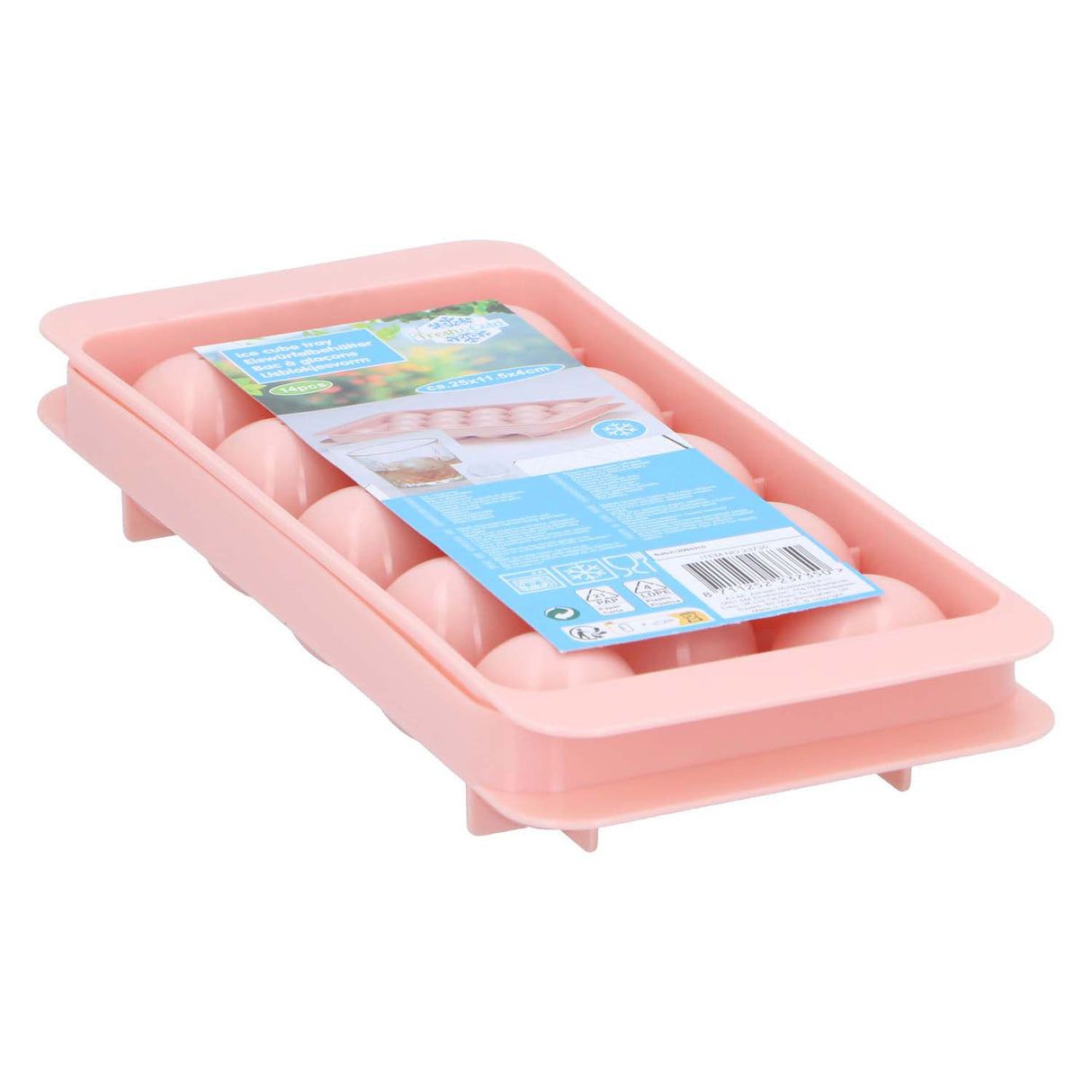 Ice cube mold with lid, 14 pieces.