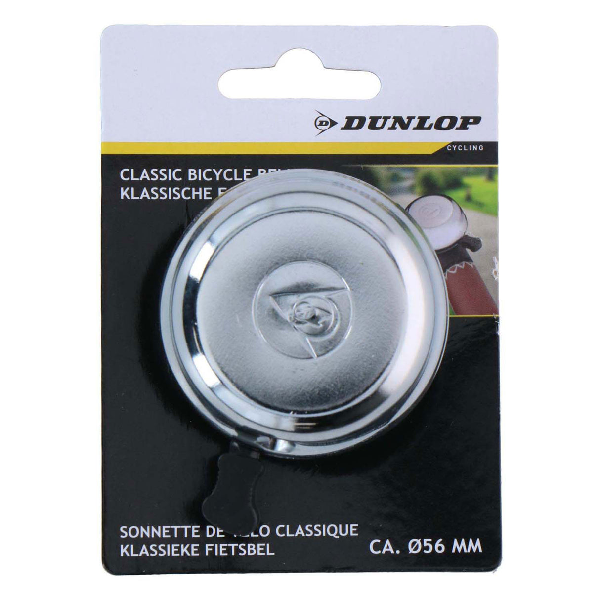 Dunlop klassische silberne Fahrradklingel