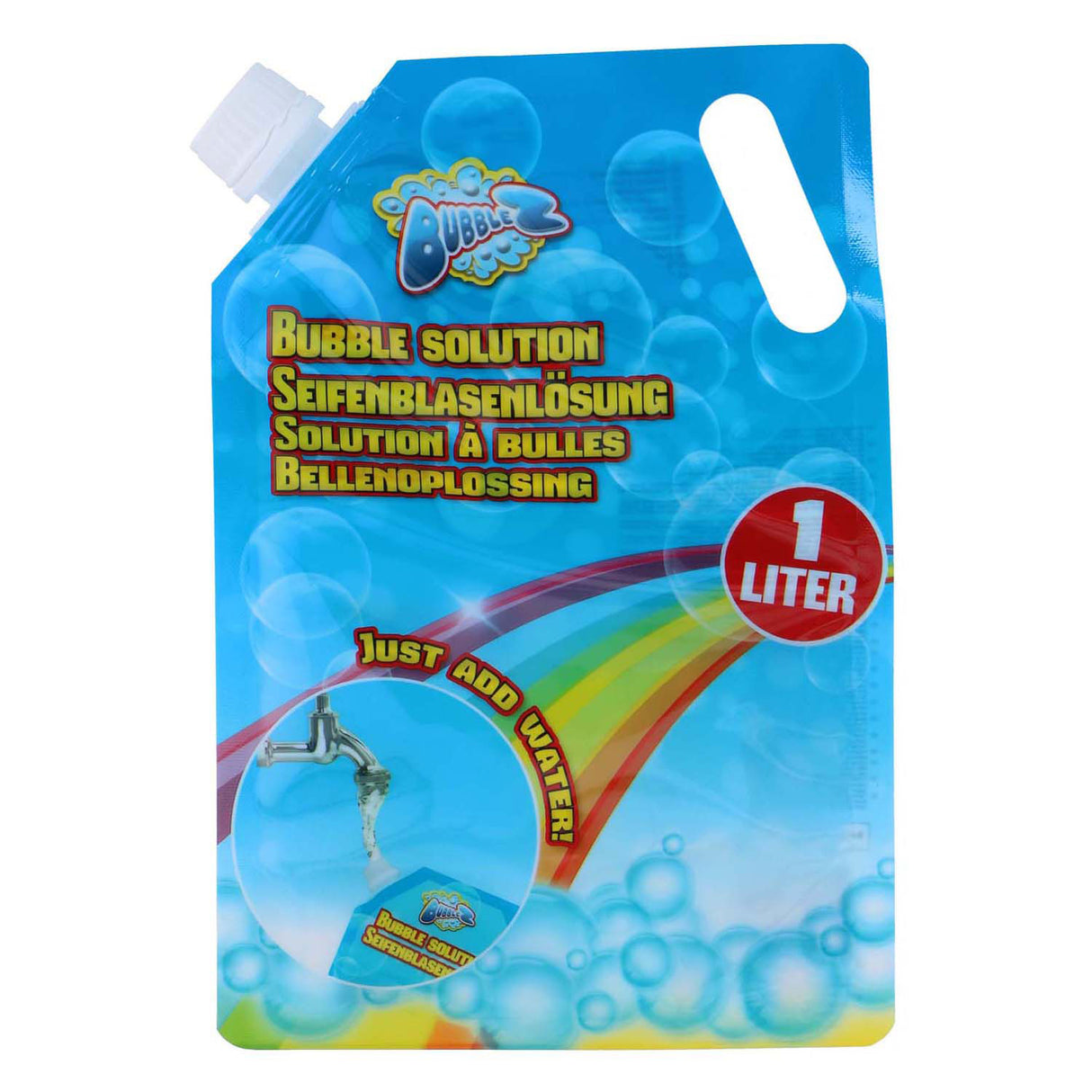 Bubblez bubbelblåsande refill 2 liter - bubbellösning för bubbelblåsning - såpbubbelvätskepåfyllning - tillsätt bara vatten