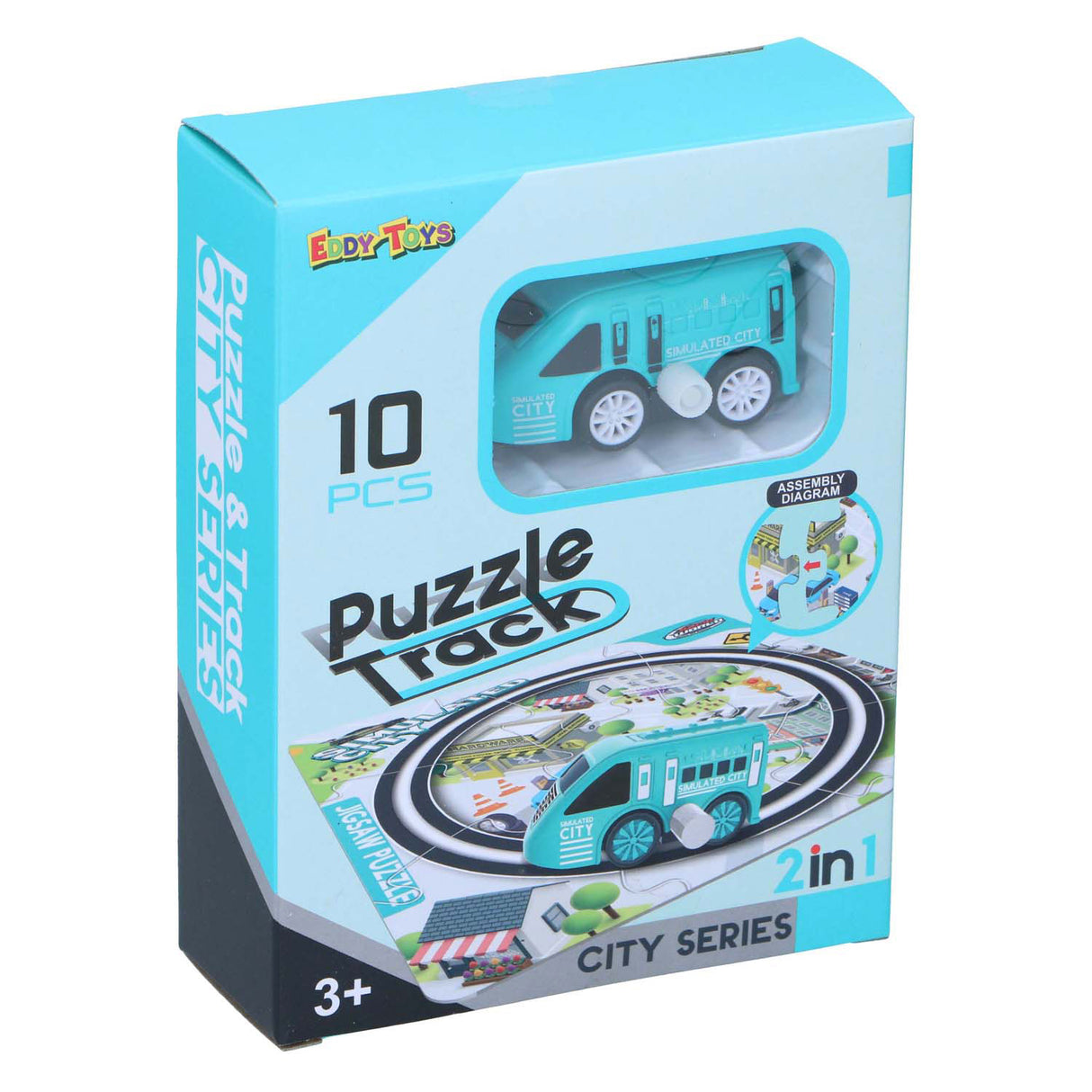 2-an-1 Streck Puzzel mat Auto, 9 Stéck.