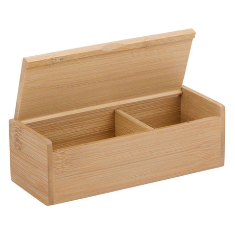 Wooden storage box with lid, 16.5x6.5cm