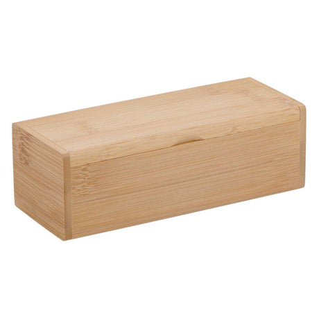 Wooden storage box with lid, 16.5x6.5cm