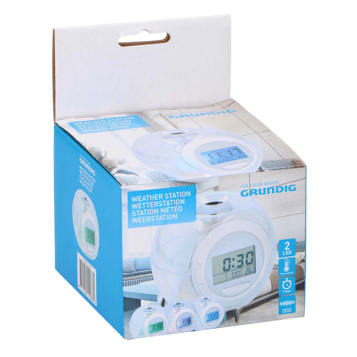 Clock and weather station, 2 LEDs