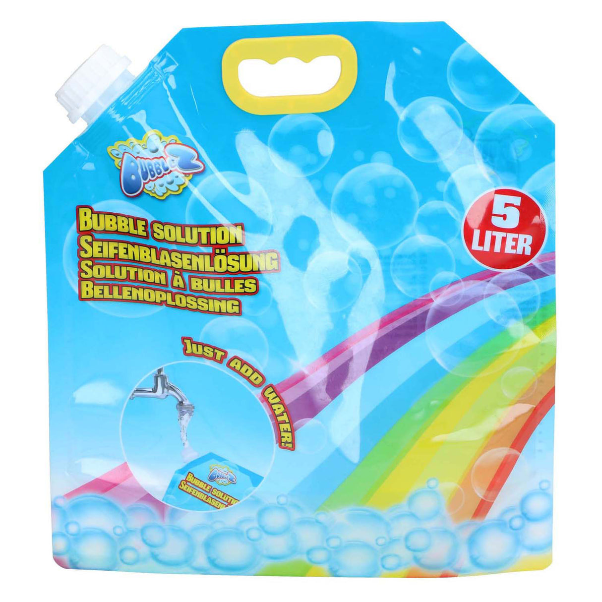 Bubblez bubblez bubbeltvål 5 liter - bubbelblåsare påfyllning - stor flaska såpbubbelvätska för barn