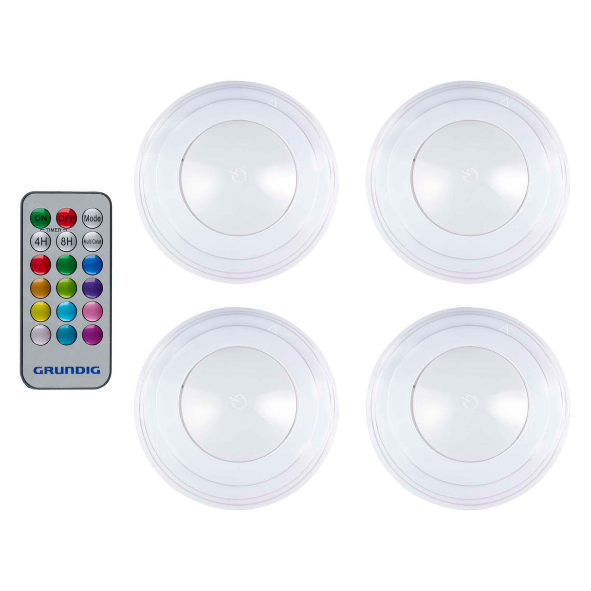 Color-changing wireless LED lamp, set of 4