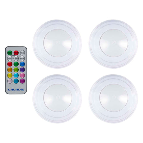 Color-changing wireless LED lamp, set of 4