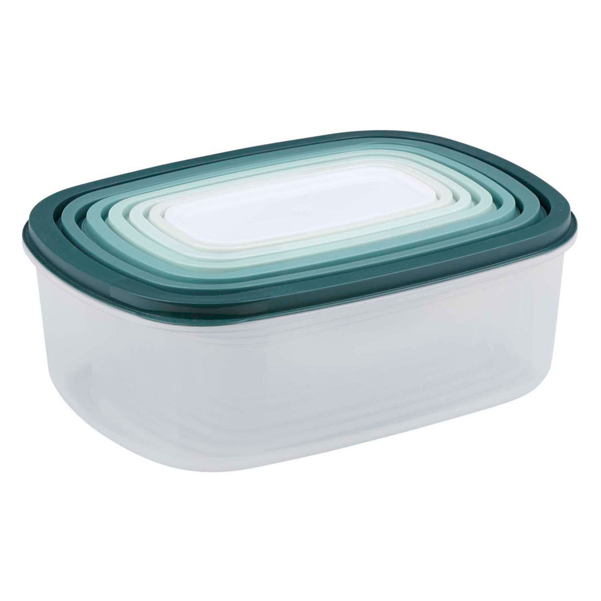 Storage box 6 pieces with lid.