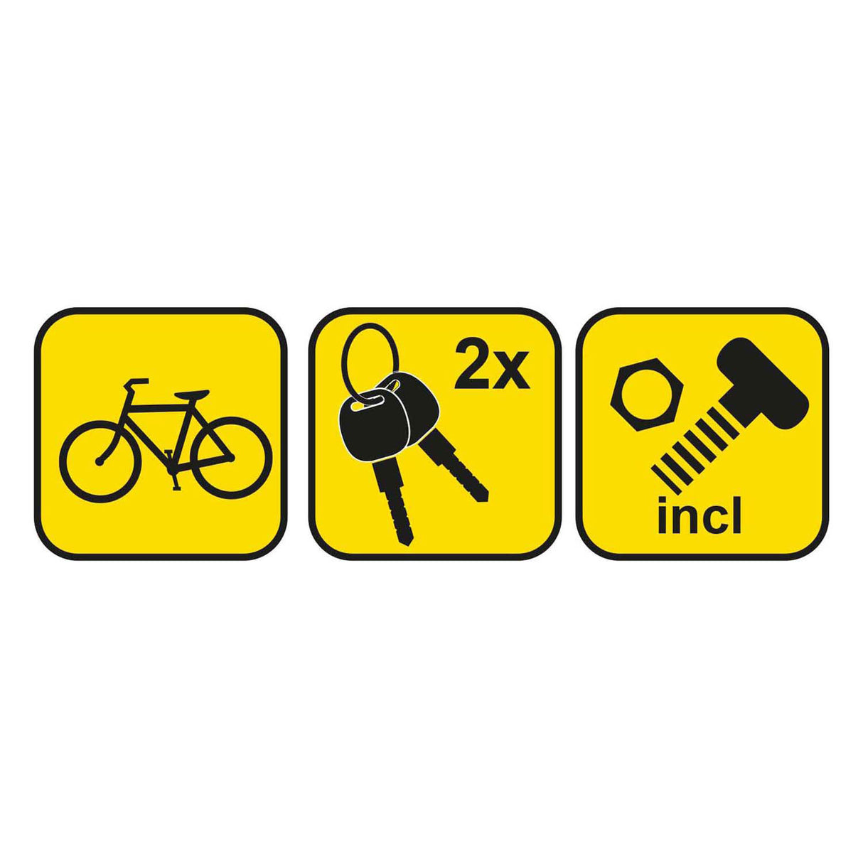 Dunlop frame U-lock with cable and holder