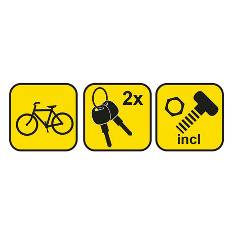 Dunlop frame U-lock with cable and holder