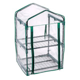 Kinzo greenhouse growing box 45 x 50 x 80 cm - garden greenhouse with 2 floors - compact greenhouse for plants and growing box - weatherproof and transparent