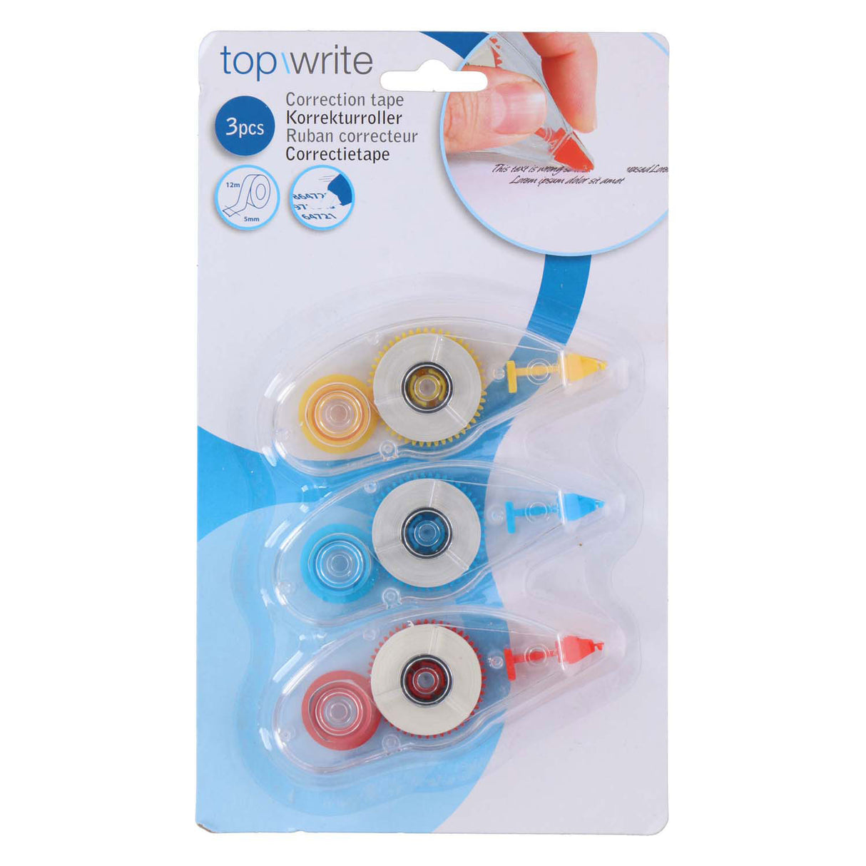 Correction tape rollers, 3 pcs.