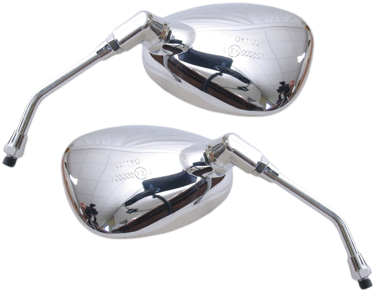 Miroir de bord Set Scooter Grand Retro Chrome