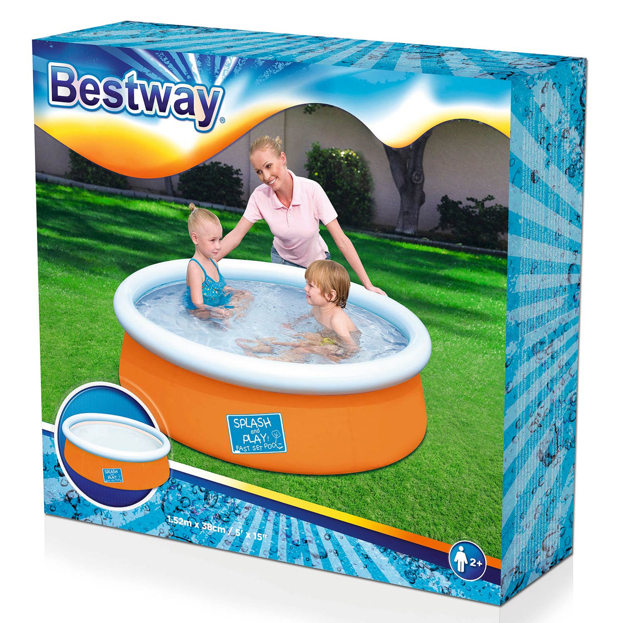 Bestway Zwembad met Opblaasrand, 152cm