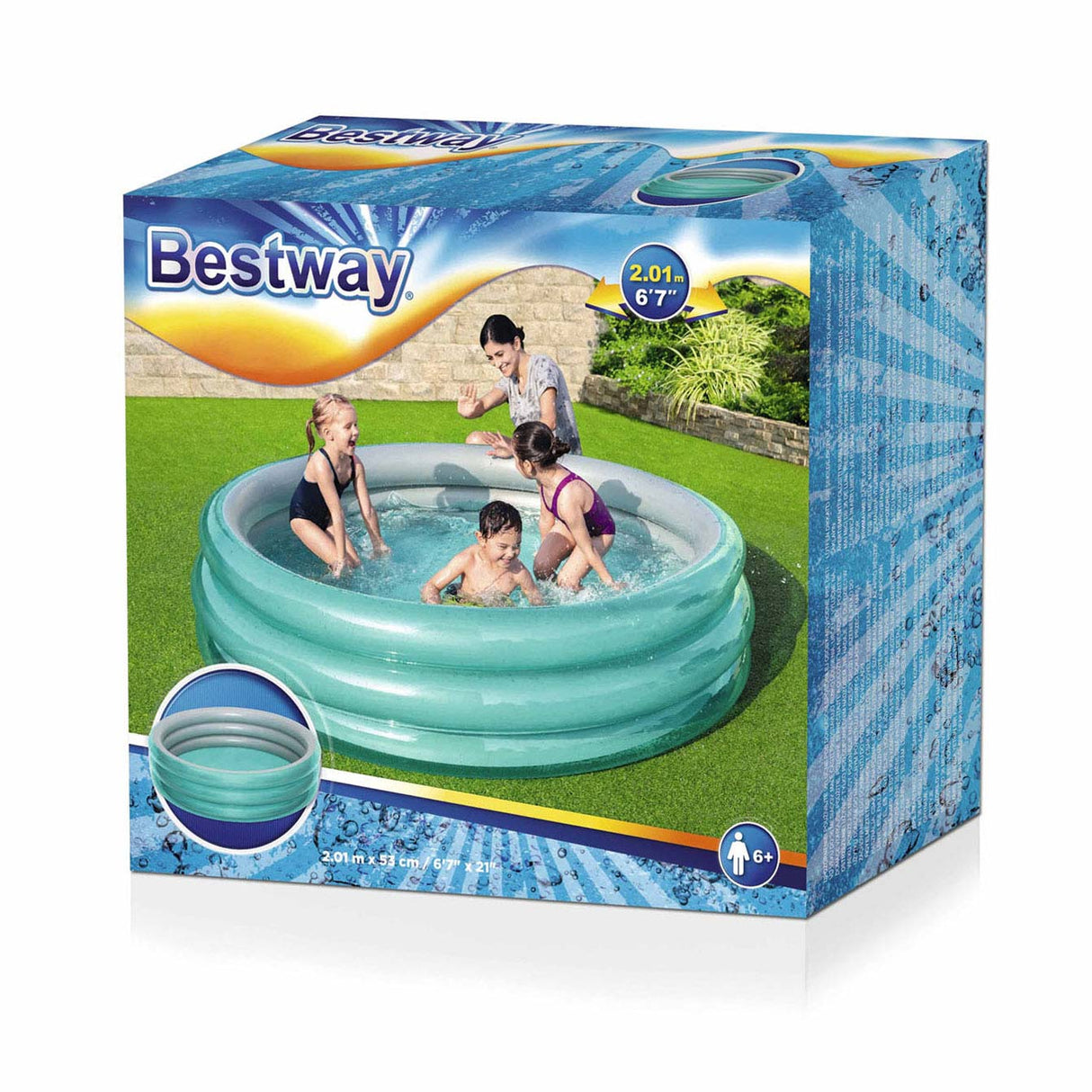 Bestway kinderbad rond big metallic, 201cm