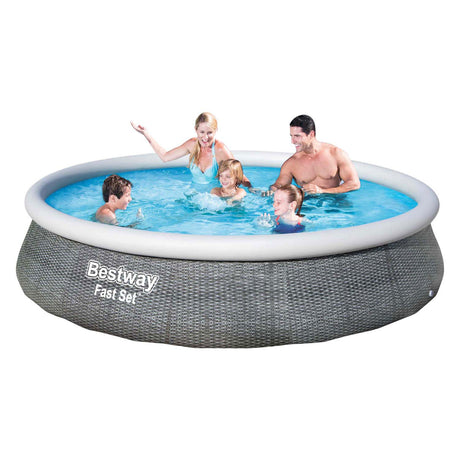 Bestway swimming pool fast set set round rattan, 396cm