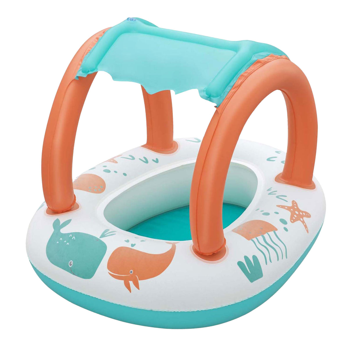 Bestway bota de bebê confortável push com guarda-sol UV