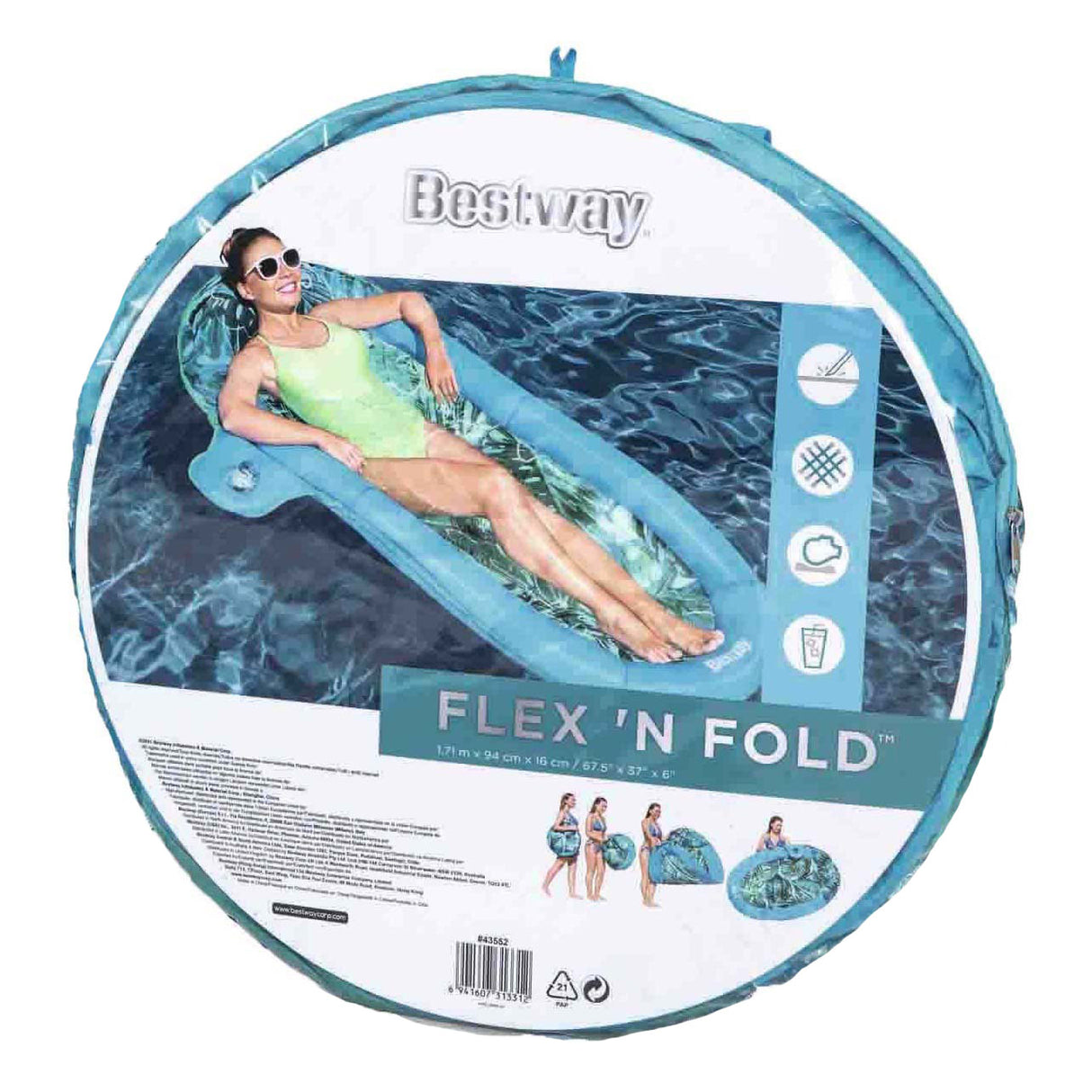 Matelas gonflable Bestway Flex 'n Fold Lounge, 171 cm