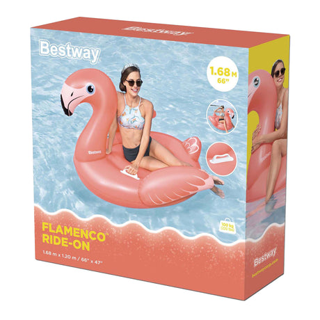 Bestway rider oppblåsbar flamingo, 148cm