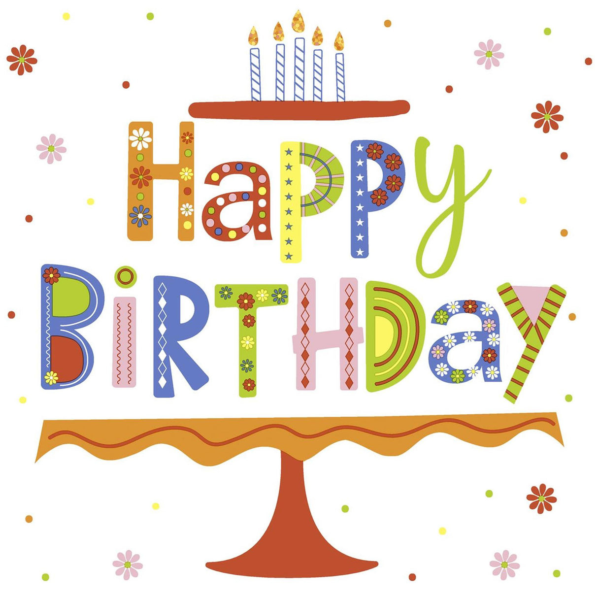 Duni napkins happy b-day 33x33cm