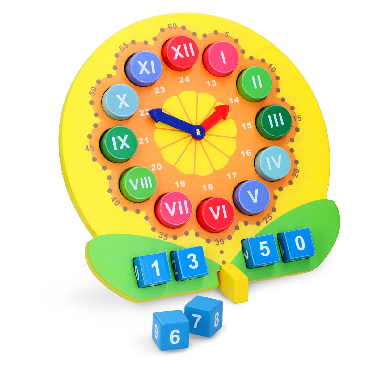 Wooden Learning Clock, 20 pcs.
