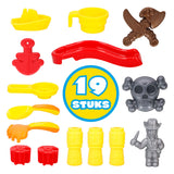 Sand and water table pirate ship, 19 pcs.