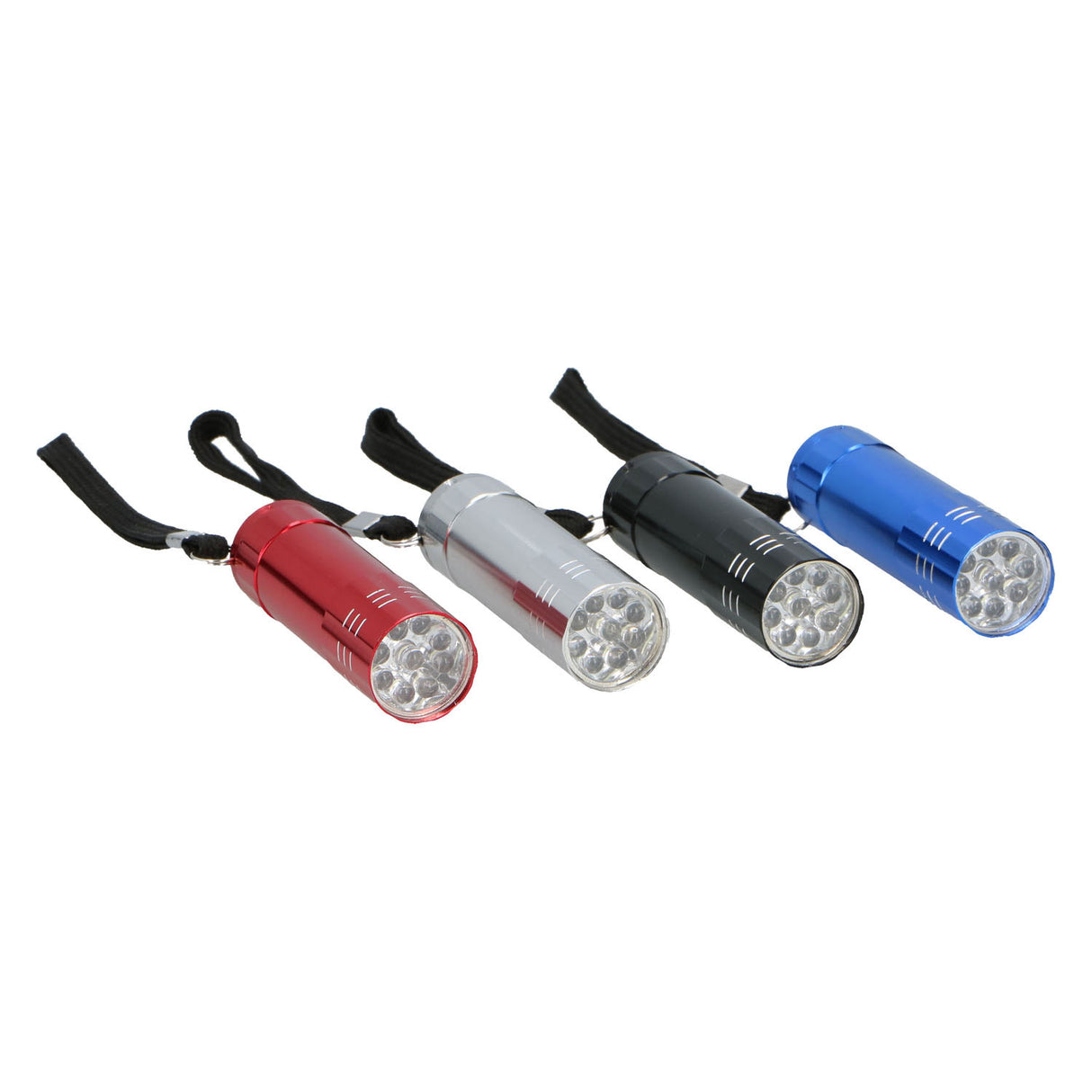 Farbige Aluminium -Taschenlampe 9LED