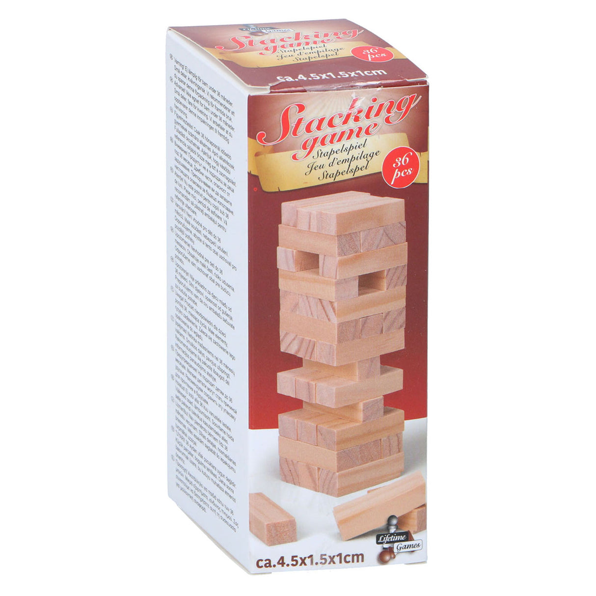 Juego de apilamiento de madera, 36dlg.