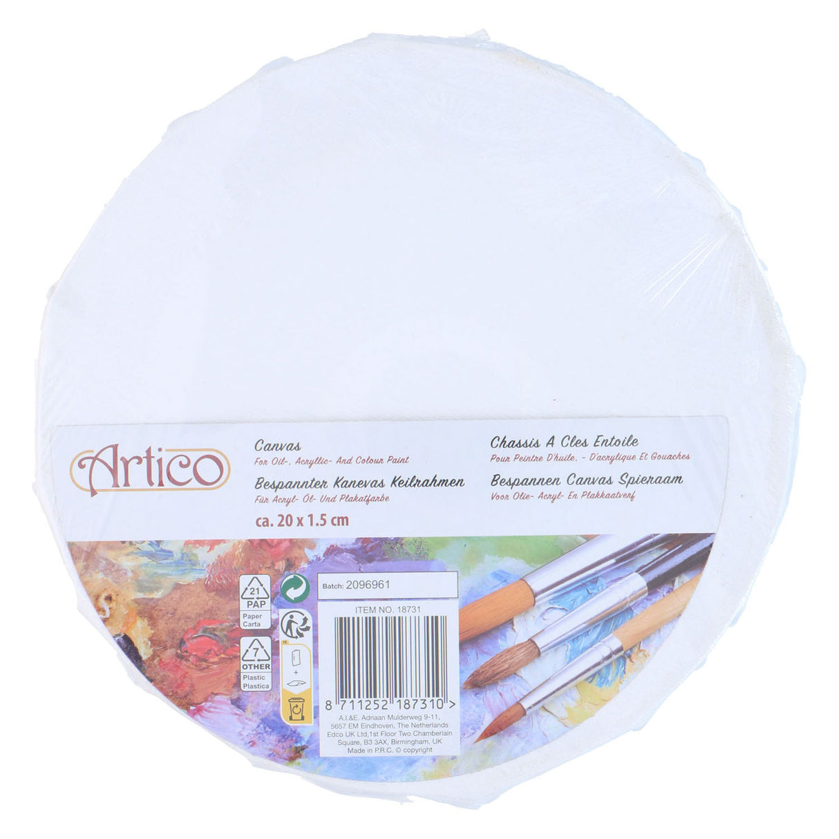 Canvas Rond, 20cm