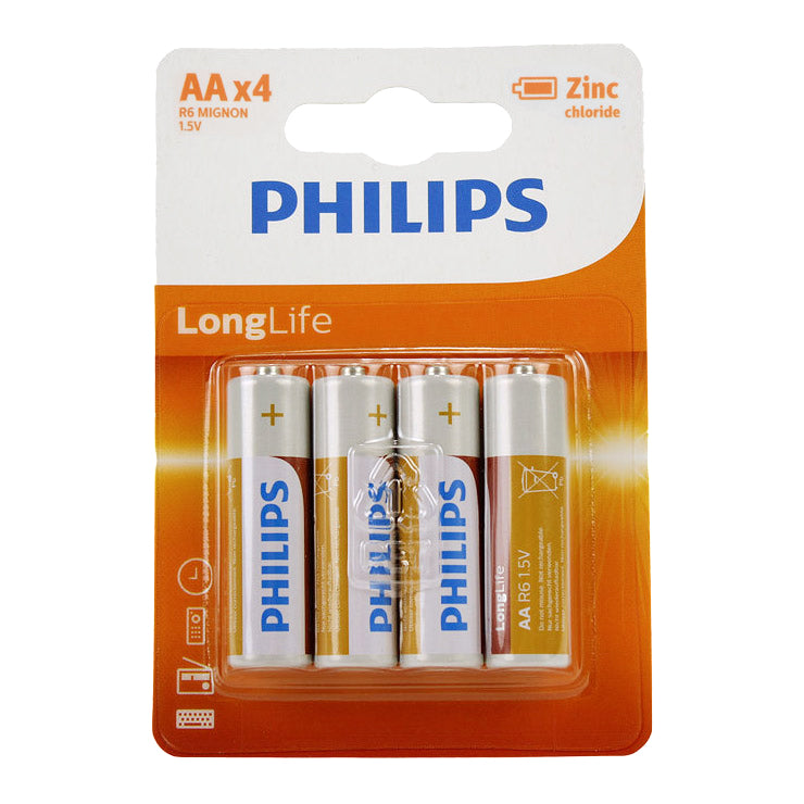 Philips Batterie R6 AA Laang Liewen