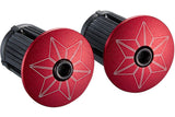 Supacaz Super Sticky Kush Star Fade Steering Ribbon Black Red Including aluminum Red Steering plug