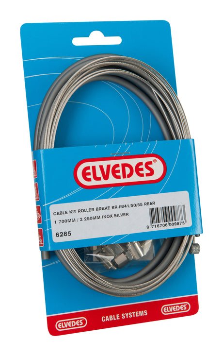 Elvedes Rollerbrake kabelkit BR-IM85 81 55 45 1700mm 2250mm RVS zilver (op kaart)