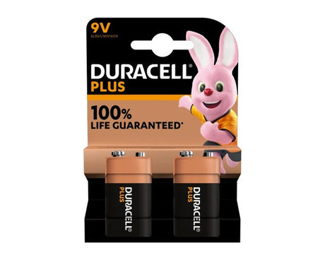 Duracell Plus 100% 9V 2-pack 6LR61 (10 pieces)