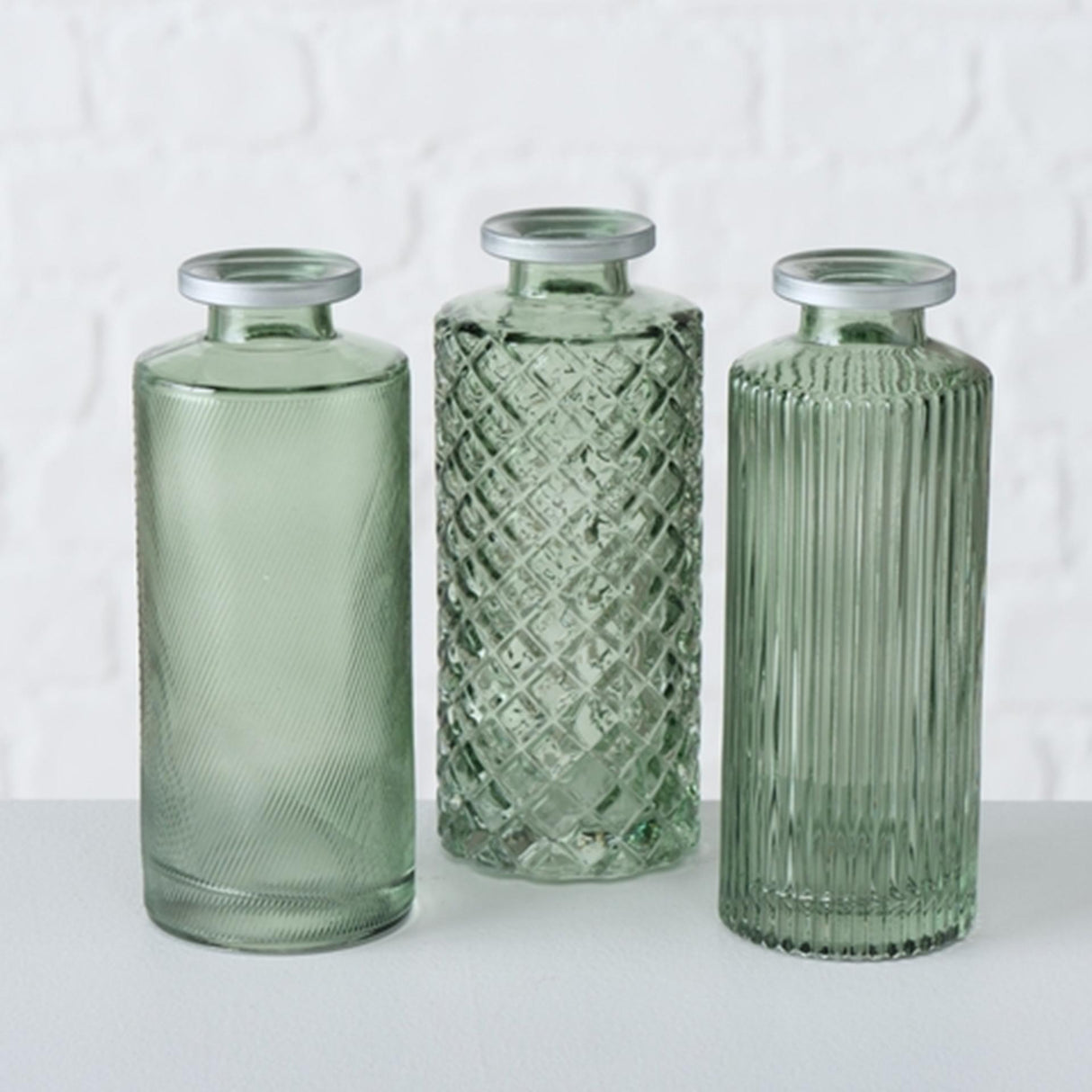 Boltze home vase adore h13cm green