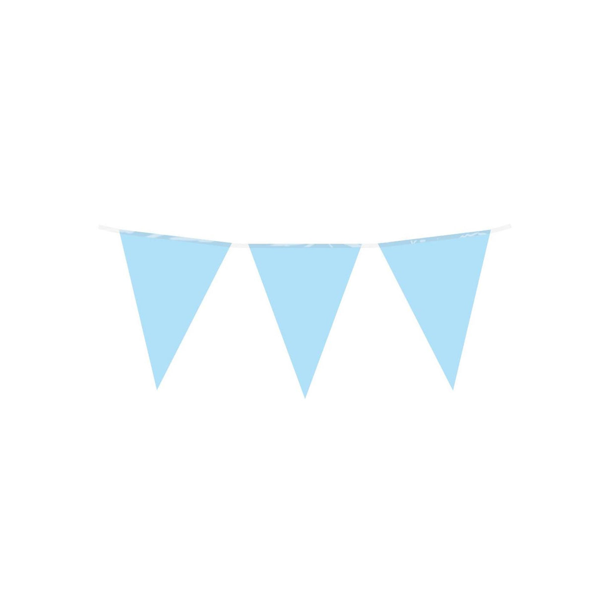 Paperdreams party vlag - baby blauw 10 meter pe polyetheen