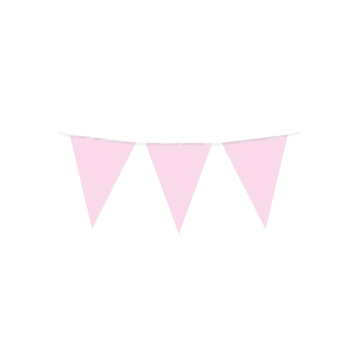 Paperdreams party vlag - baby roze 10 meter pe polyetheen